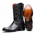 Phoenix Black genuine Caiman Belly skin cowboy boots men's Marco