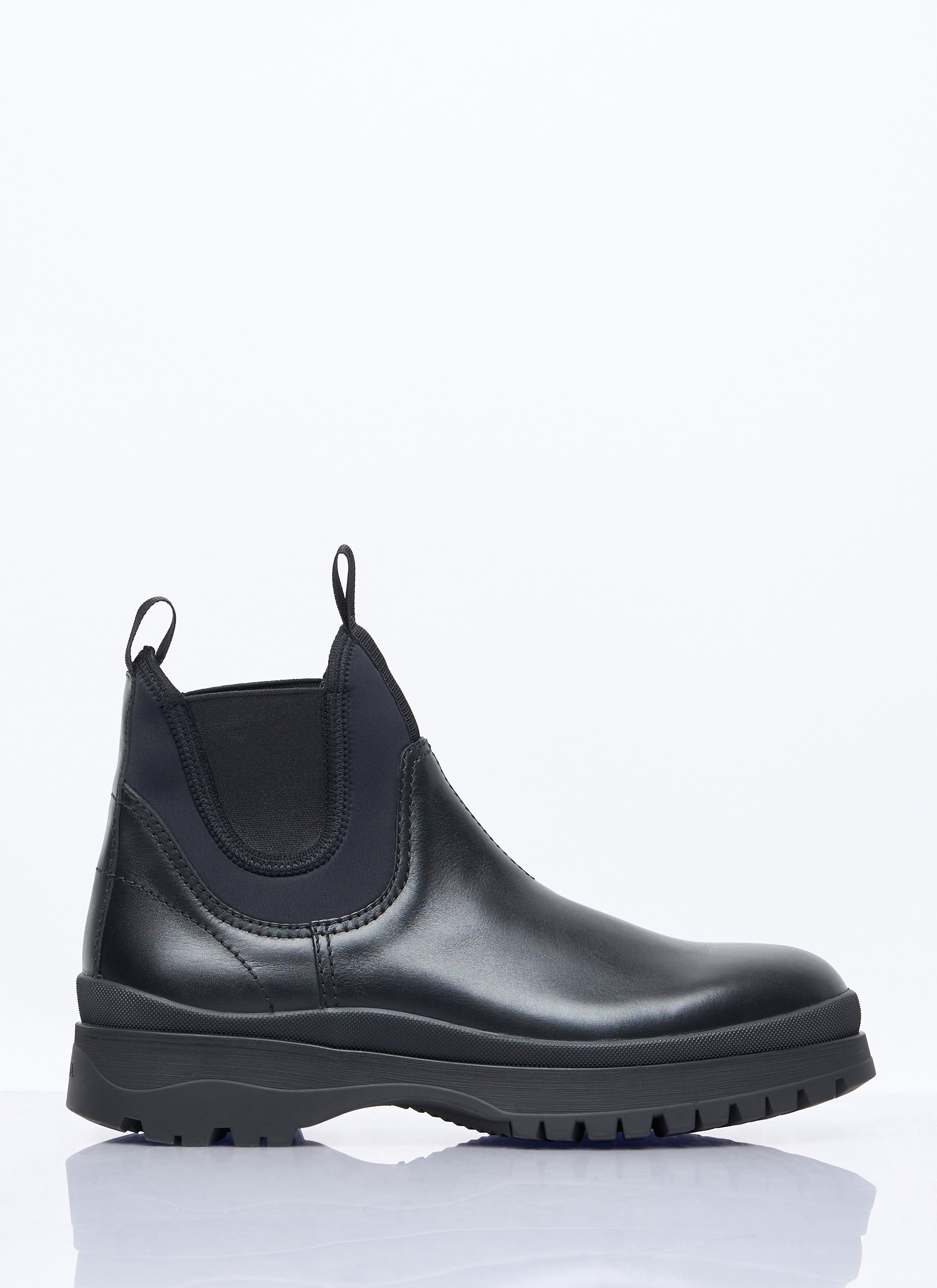 Prada Men's Blixxen Boots leather lug sole casual