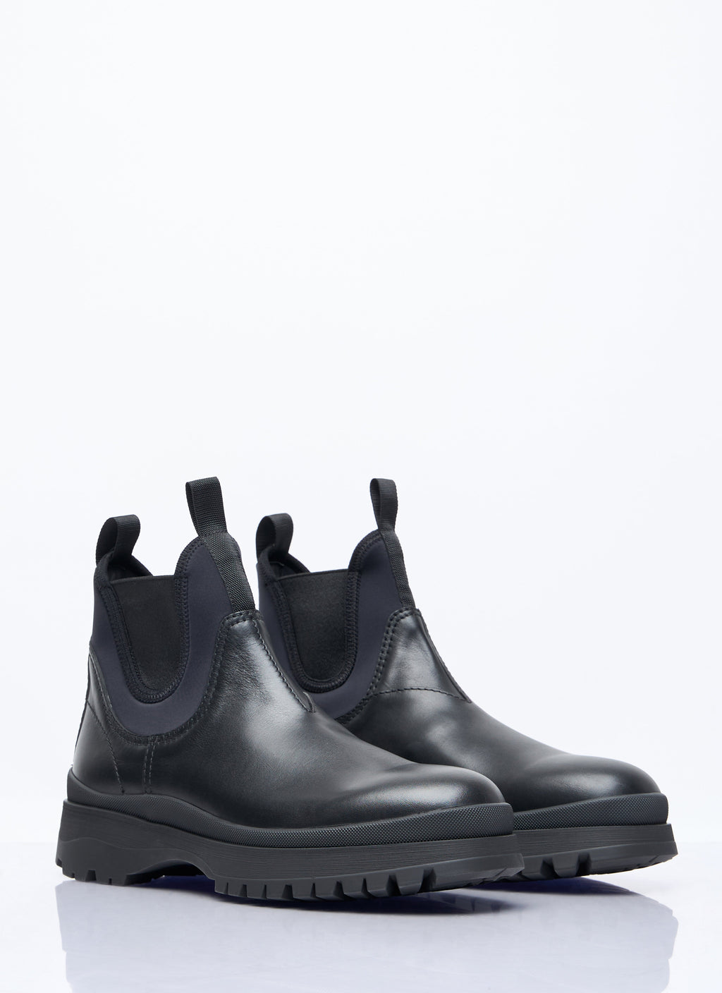 Prada Men's Blixxen Boots leather lug sole casual