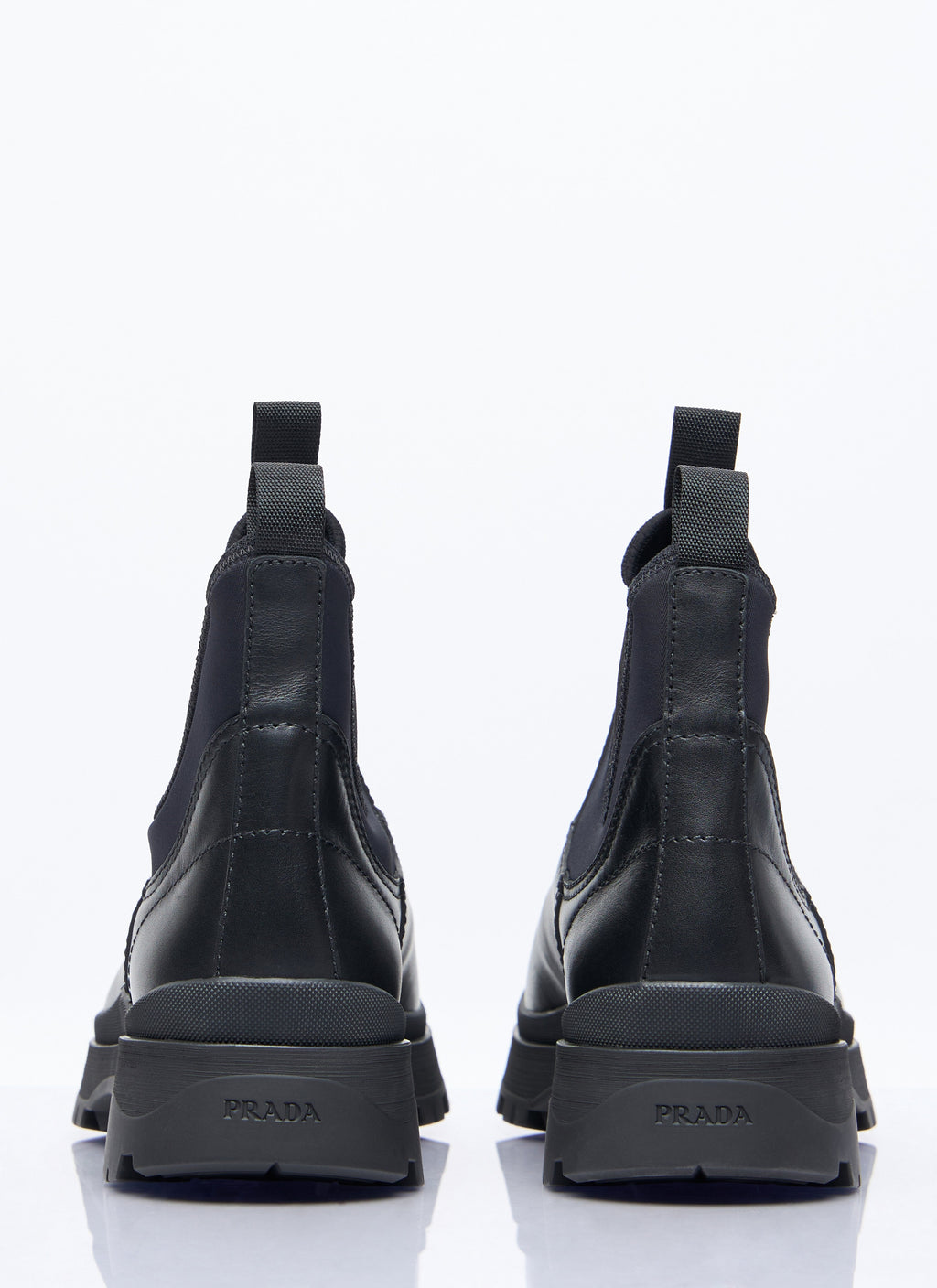 Prada Men's Blixxen Boots leather lug sole casual