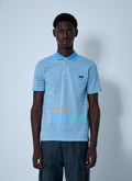 Prada Men's Logo Motif Polo Shirt Short sleeve golf blue