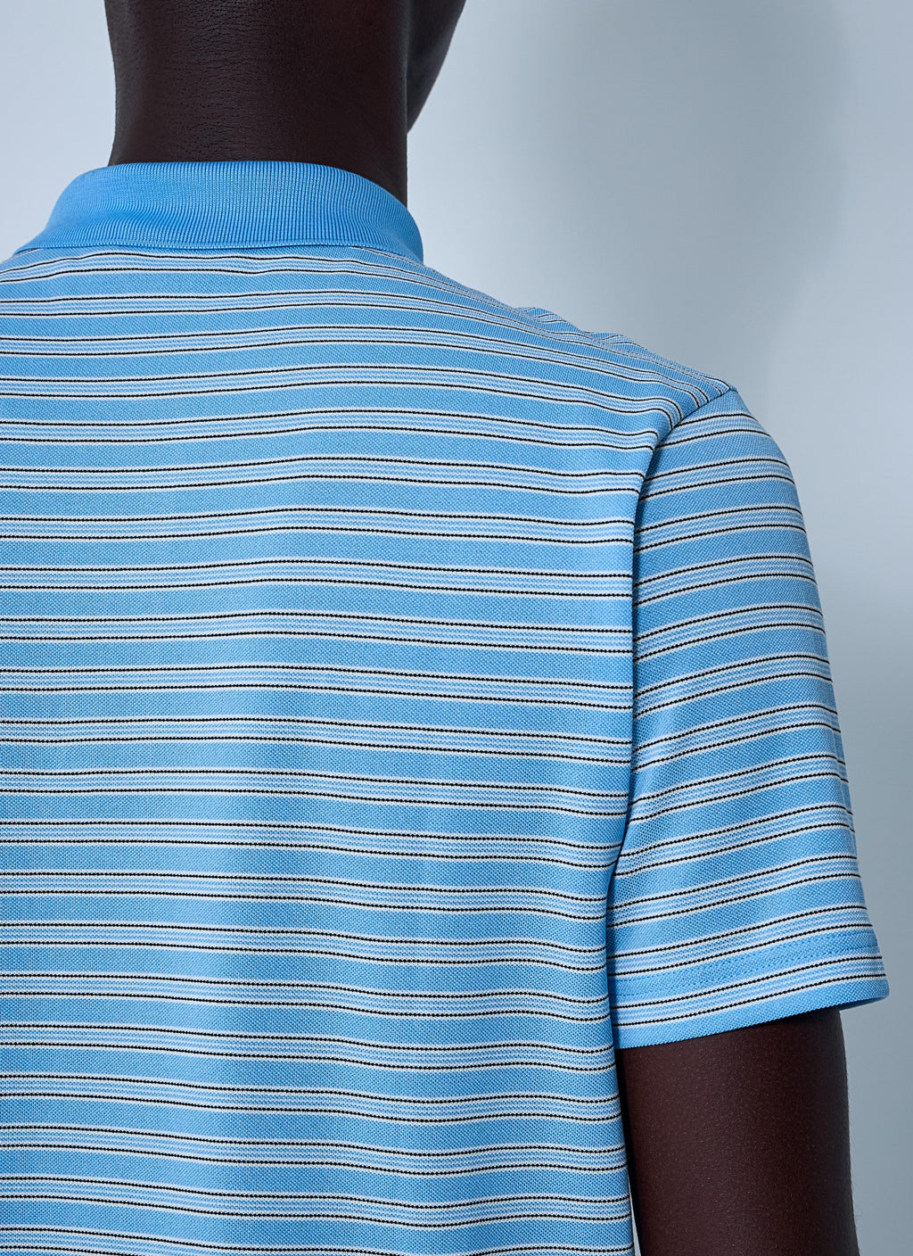 Prada Men's Logo Motif Polo Shirt Short sleeve golf blue