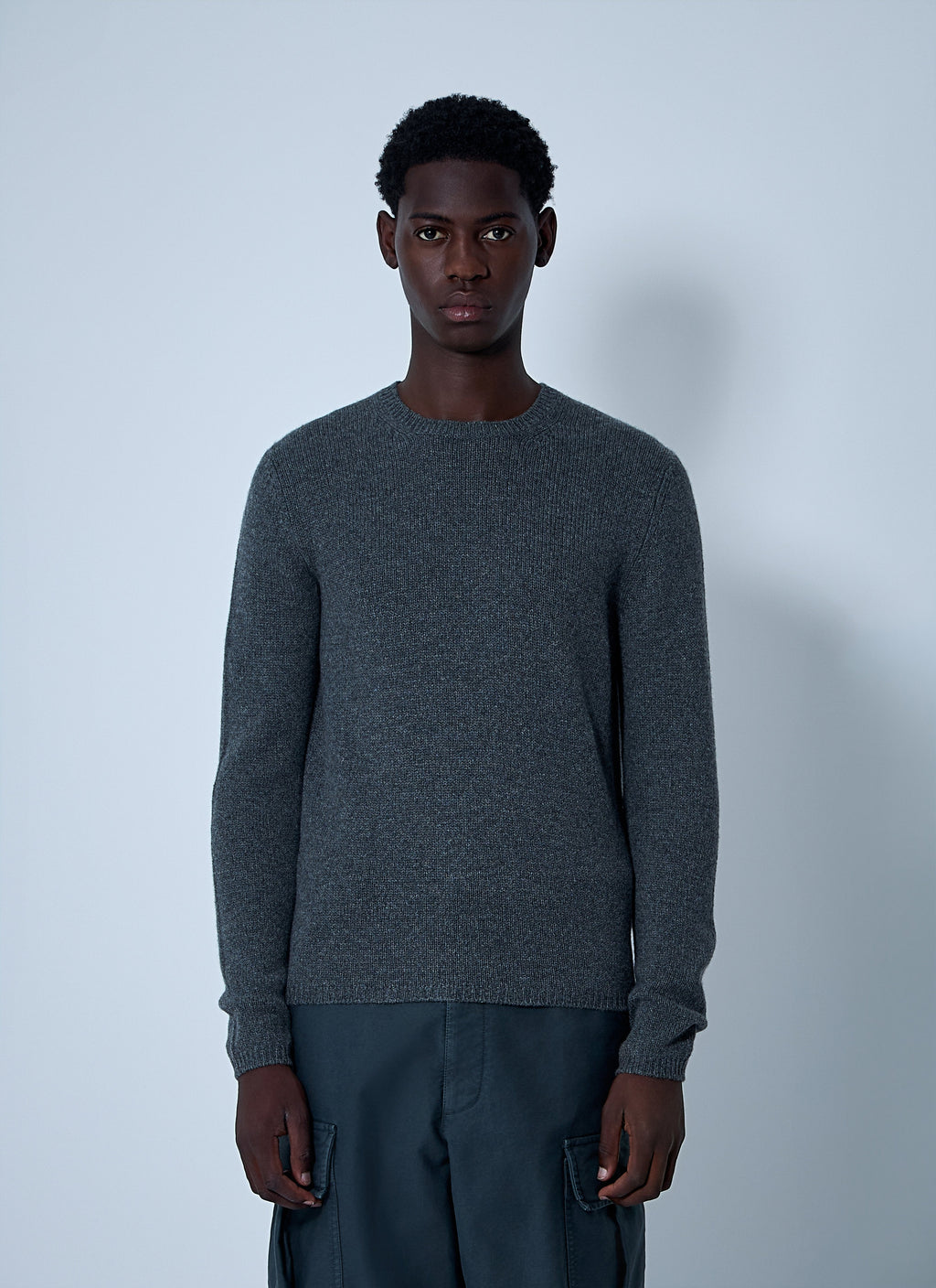 Prada Men's Cashmere Sweater blue pullover crew neck