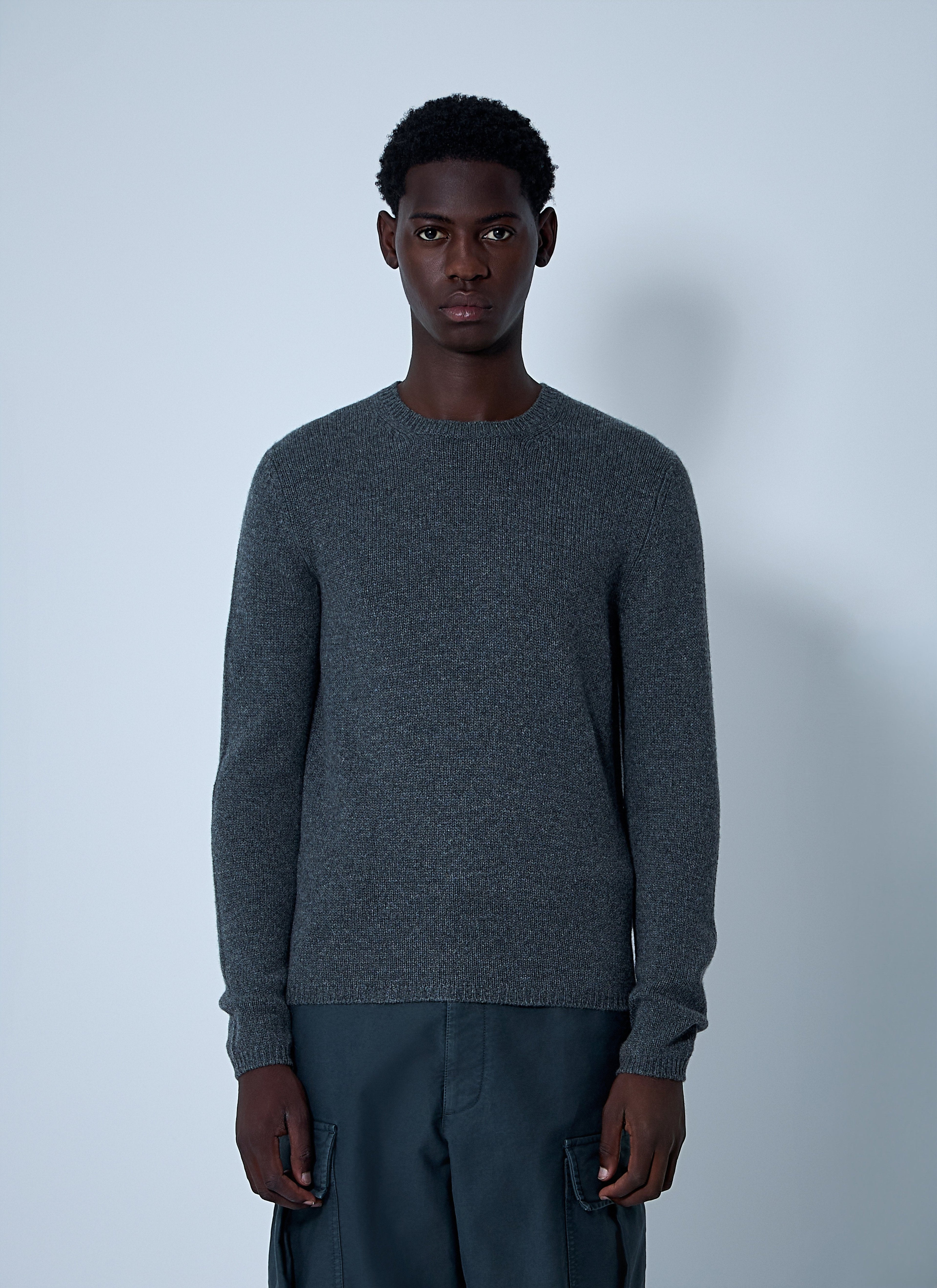 Prada Men's Cashmere Sweater blue pullover crew neck