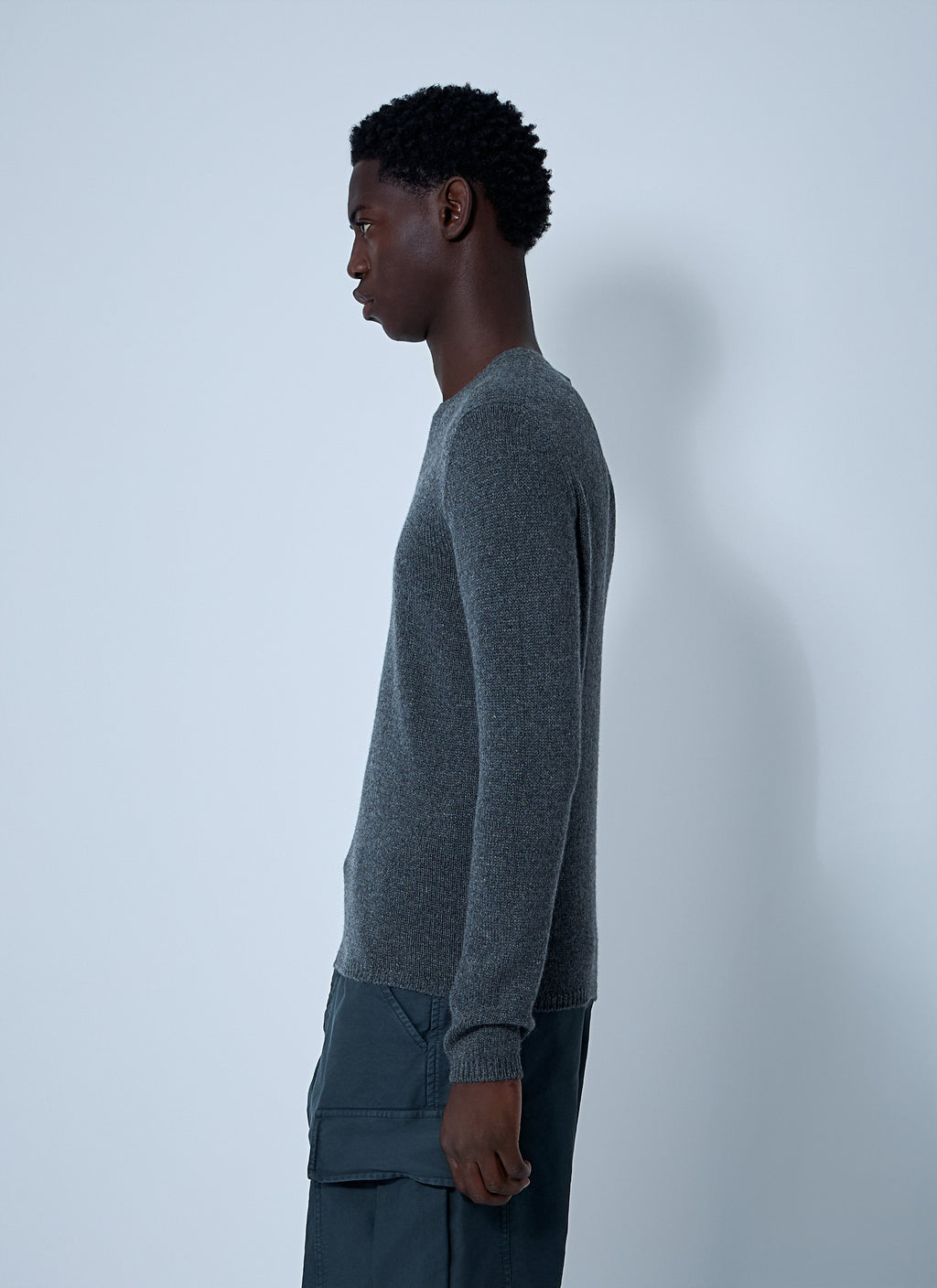 Prada Men's Cashmere Sweater blue pullover crew neck