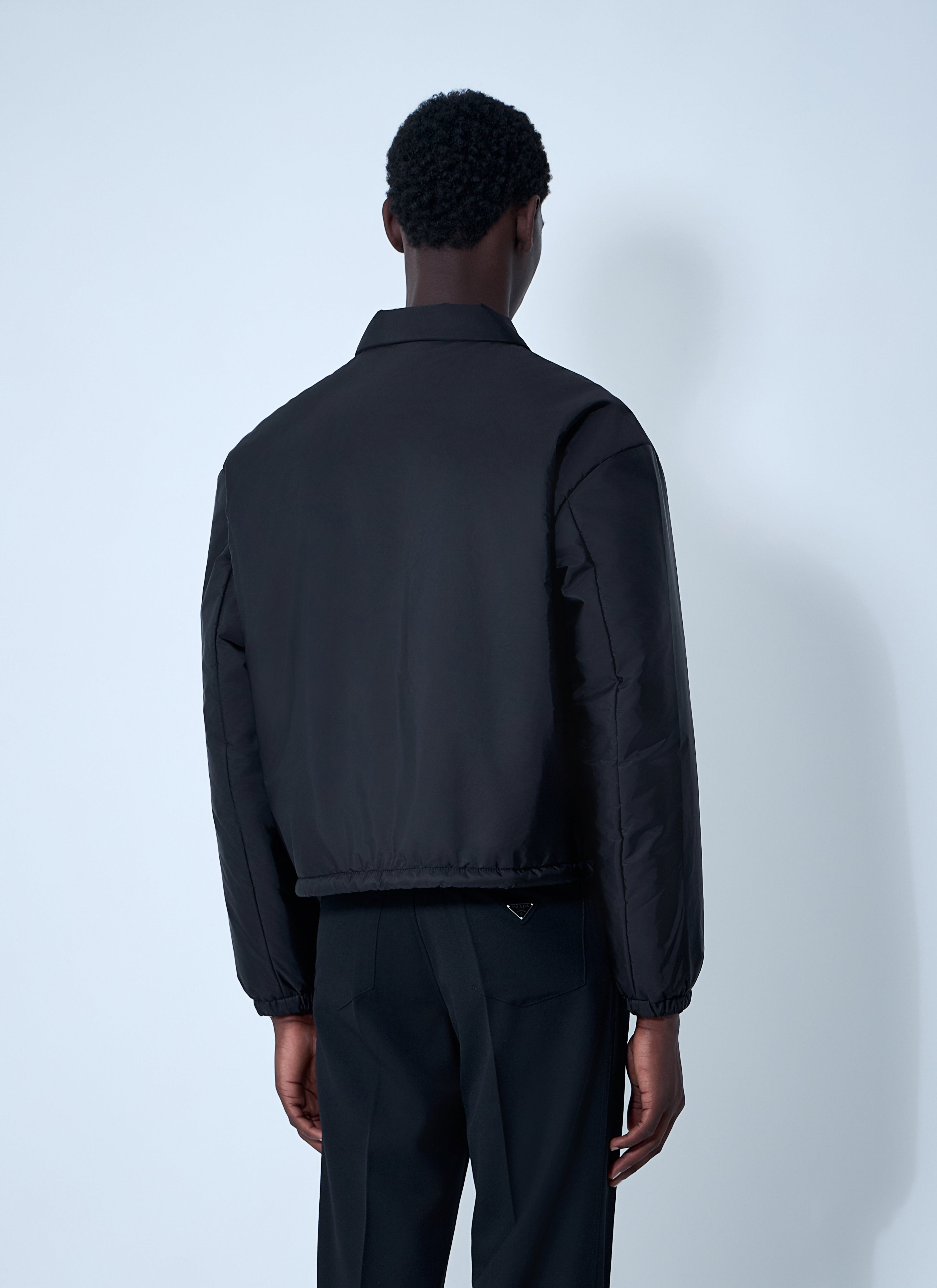 Prada Men's Short Re-Nylon Down Jacket Coat Black MEDIUM
