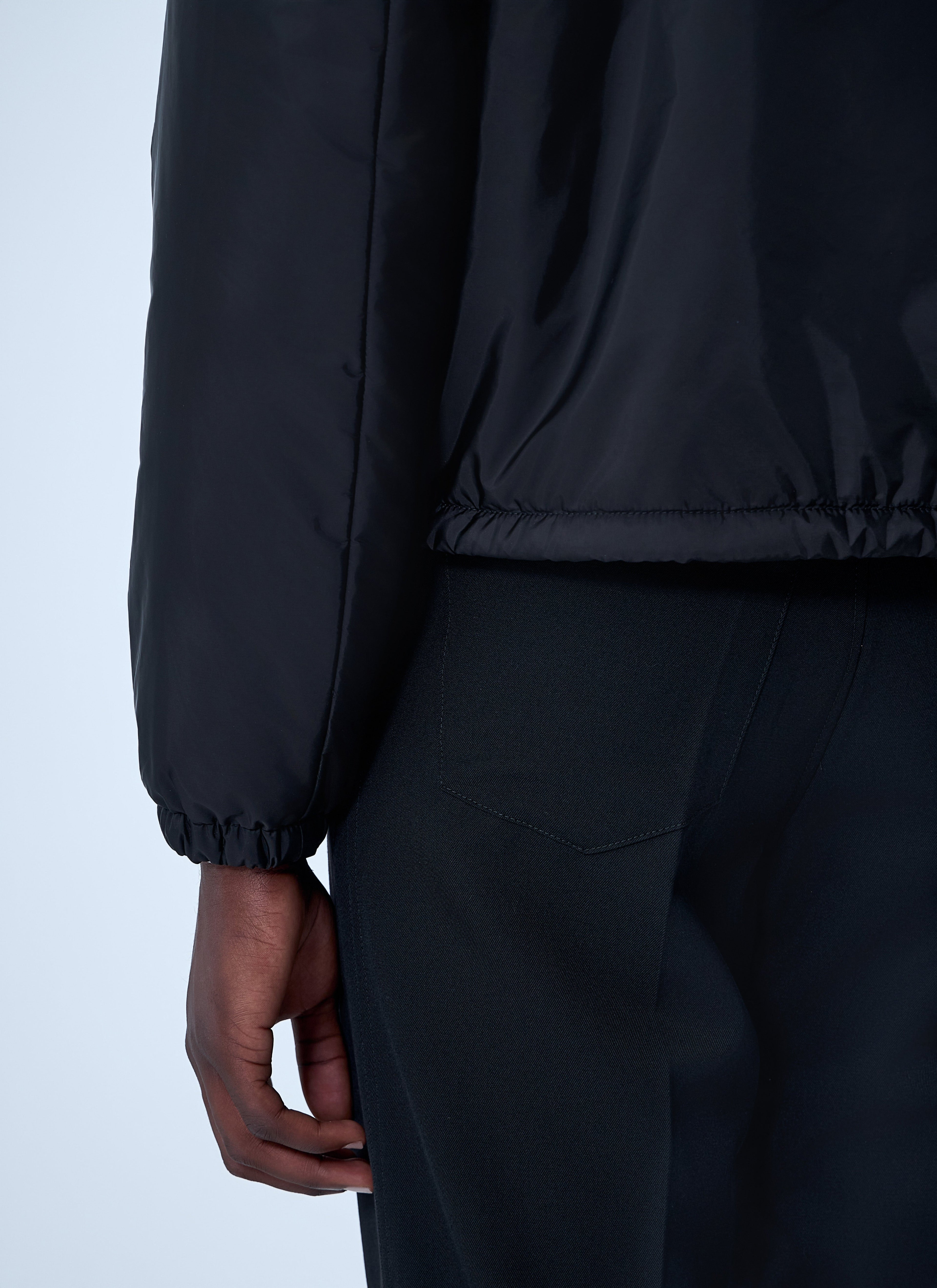 Prada Men's Short Re-Nylon Down Jacket Coat Black MEDIUM