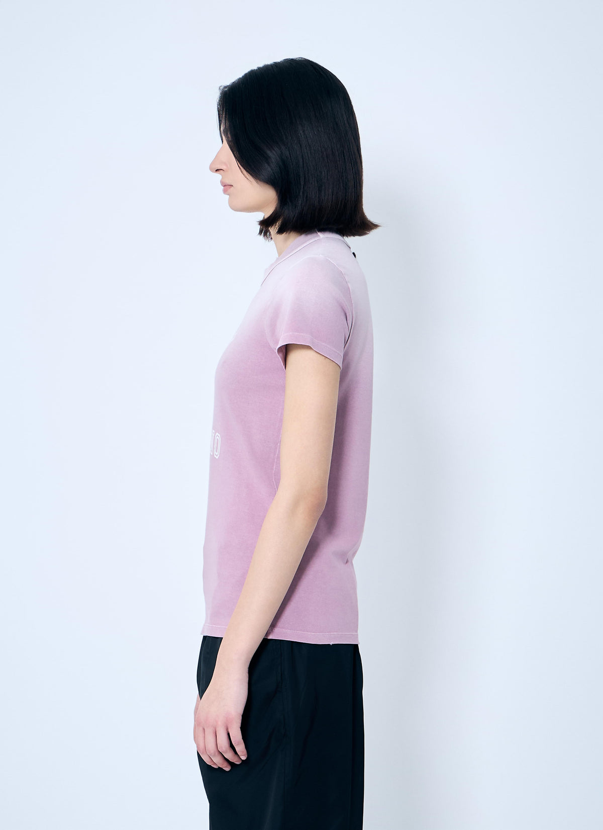 Prada Milano ladies Logo Print T-Shirt Pinkish purple Tee top
