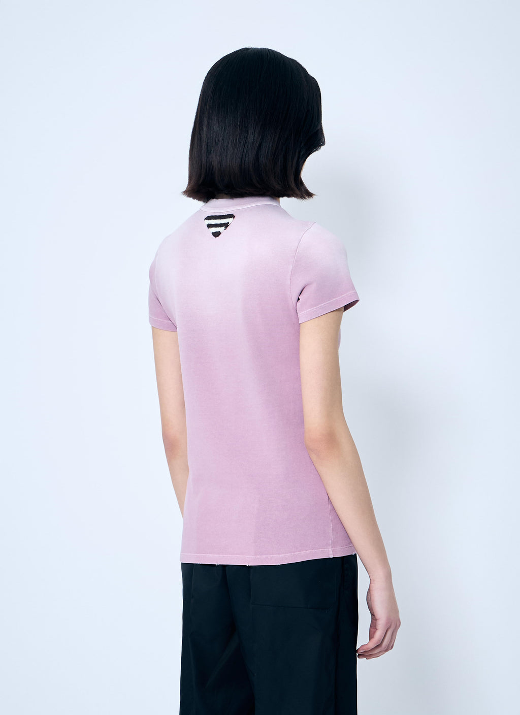 Prada Milano ladies Logo Print T-Shirt Pinkish purple Tee top