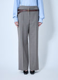 Prada ladies Technical Wool Pants With Printed Belt Slacks trousers