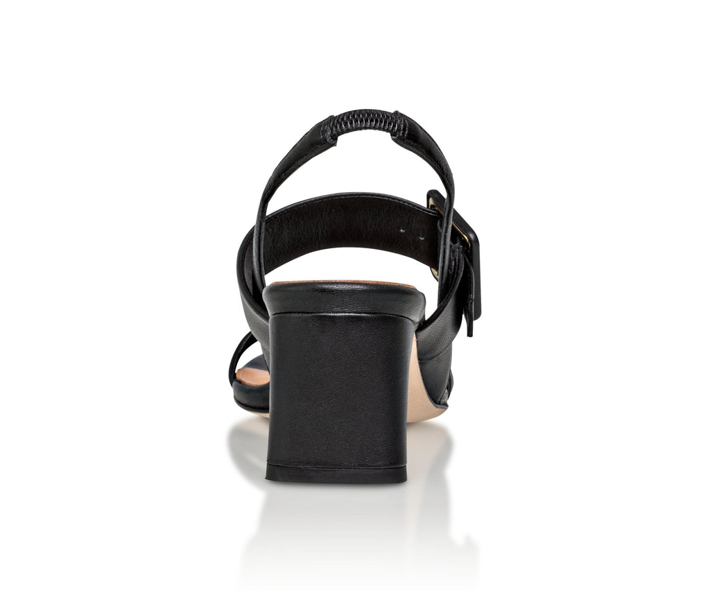 Greyson Black Luxury Soft Kid Nappa Joan Oloff heels Slingbacks Sandals Shoes