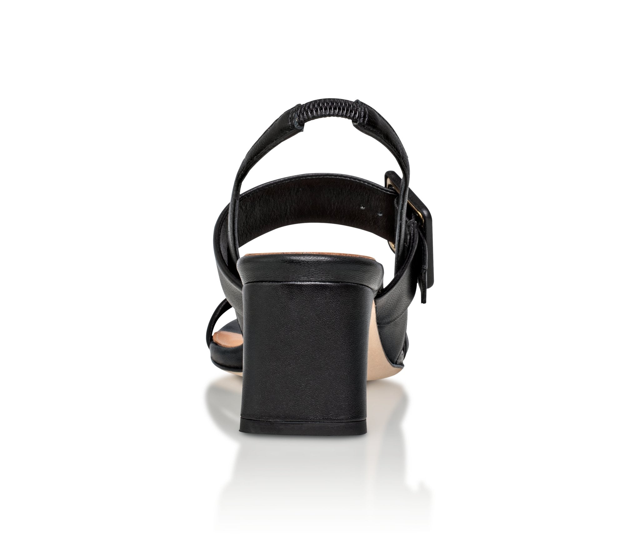 Greyson Black Luxury Soft Kid Nappa Joan Oloff heels Slingbacks Sandals Shoes