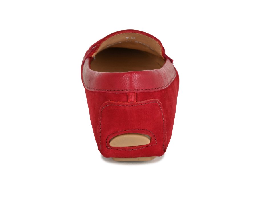 PIPER Leather Driving Loafers Bordeaux Red Mocs Shoes Joan Oloff