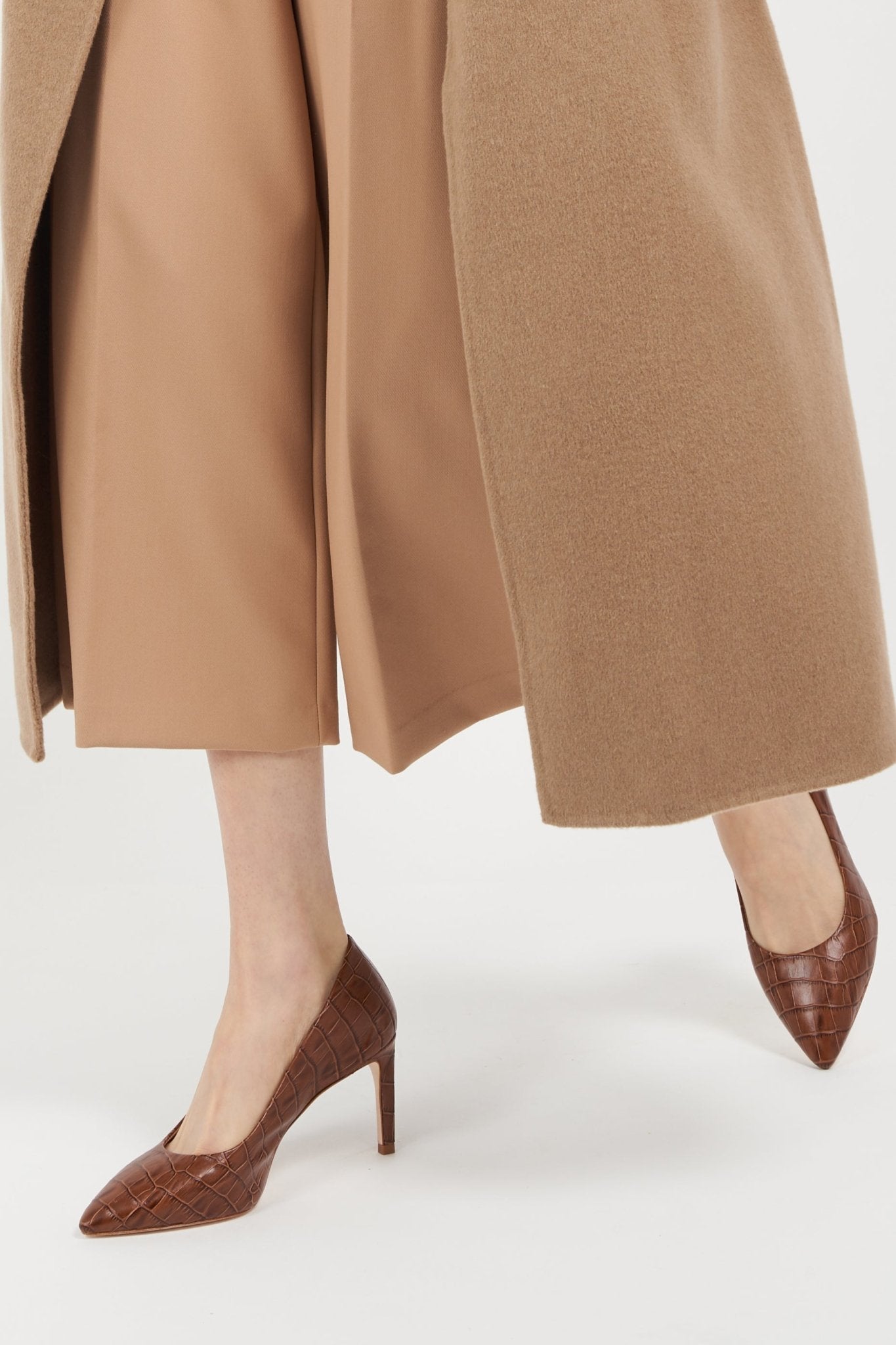Deborah 2.0 Brown Croco leather Pumps Heels Joan Oloff career