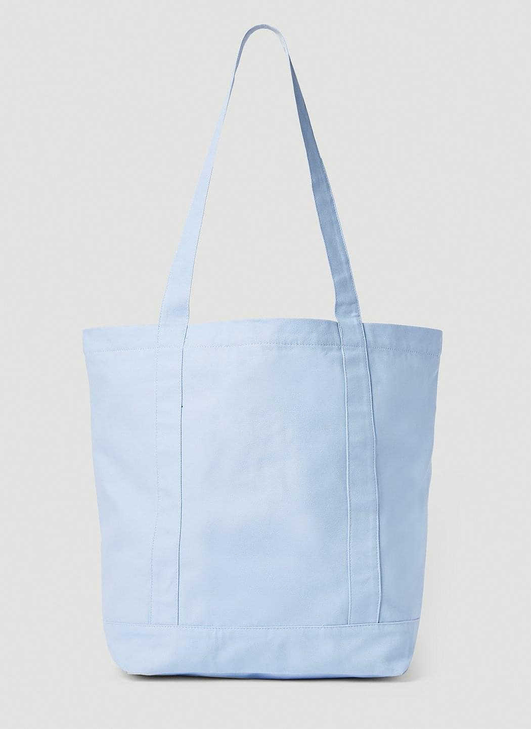 Raf Simons ladies Logo Patch Tote Bag handbag purse light blue