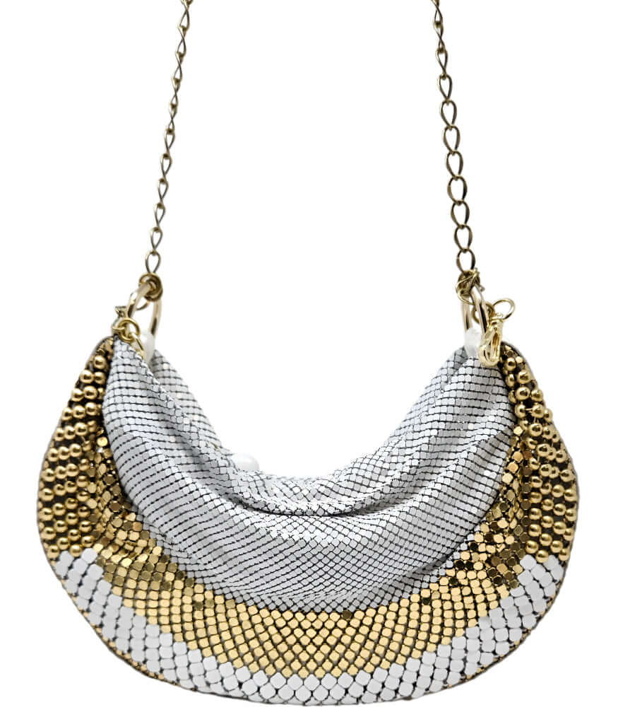 Madison Maison™ Laura B White/Silver Raquel U Bag handbag formal purse