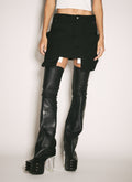 Rick Owens ladies Stefan Mini Skirt black short