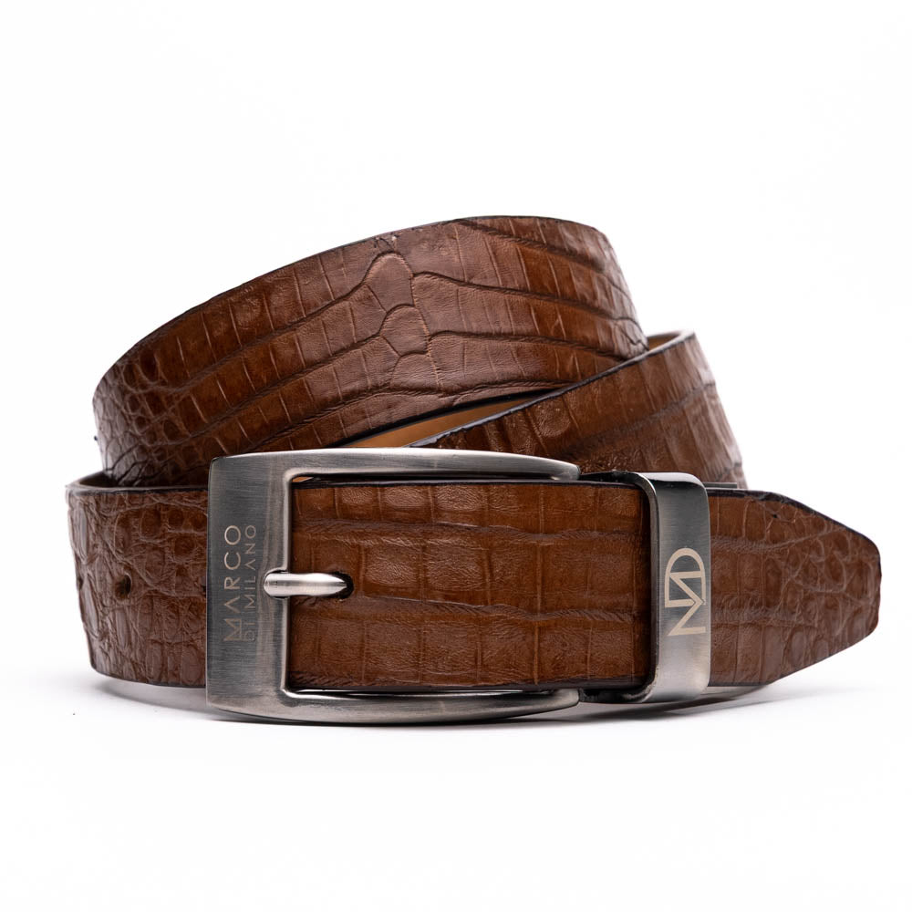 Riccardo Belt Bay Apache men's genuine Caiman western