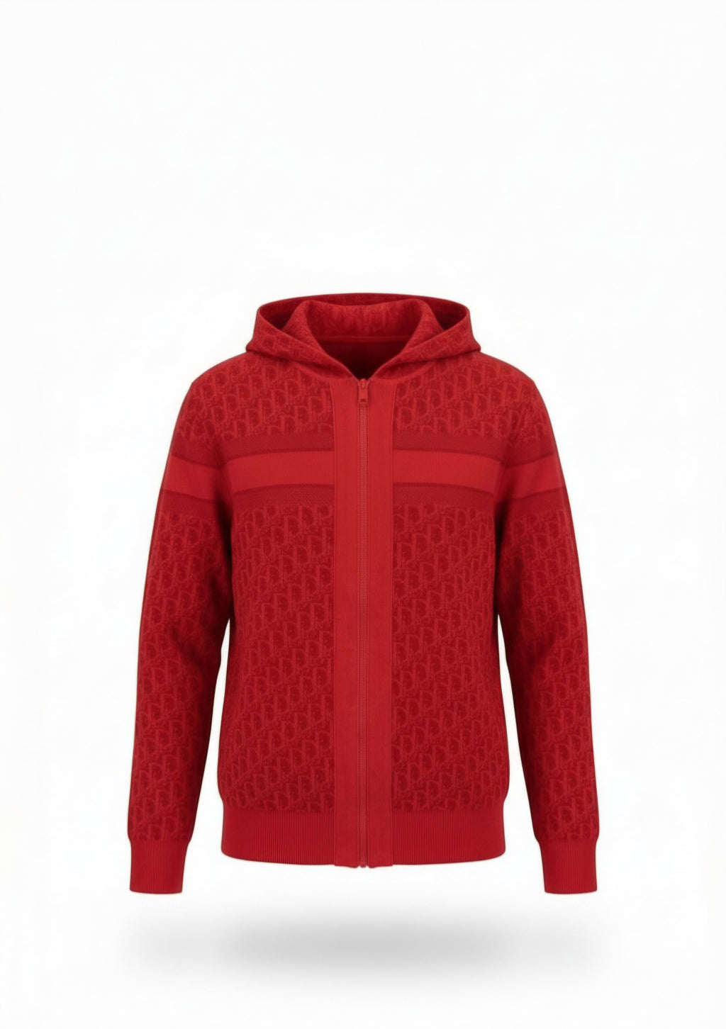 Red Reversible Christian Dior logo zip up hoodie Unisex L men's
