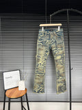 AMIRI Embroidered Stretchy Slim Fit Flared Jeans Men's