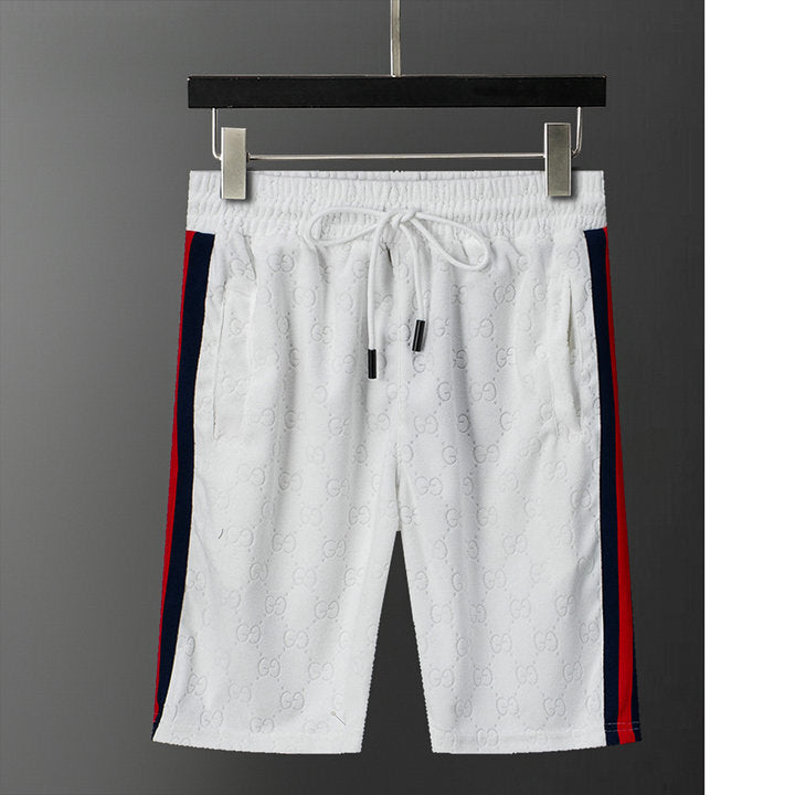 Gucci Shorts men's medium terry GG logo jogger athletic white