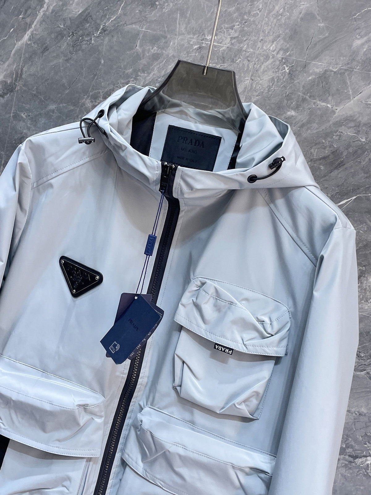 Prada Jacket unisex Men's ladies white coat logo