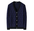 Fendi Cardigan Sweater Purple Black Medium Unisex Men's
