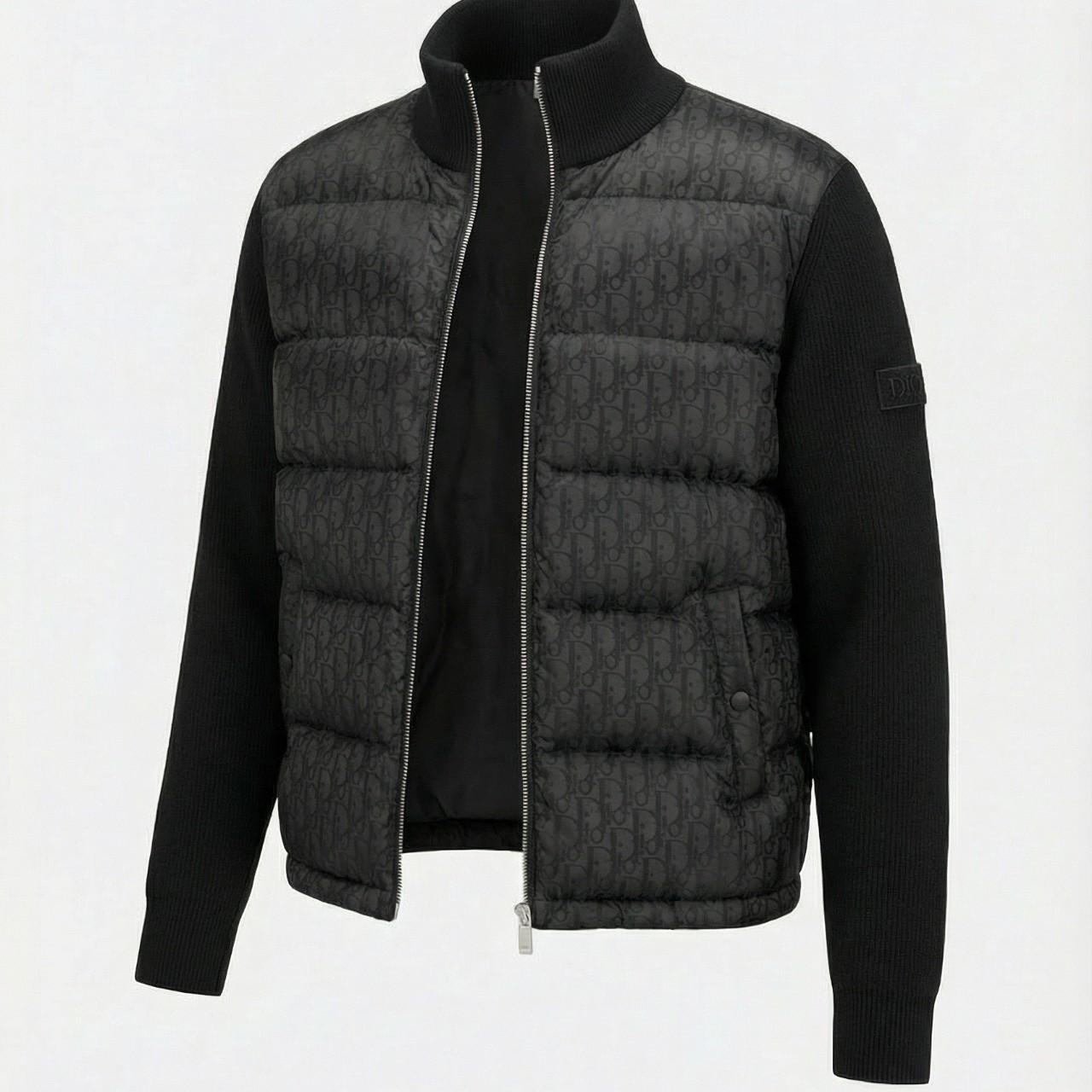 CHRISTIAN DIOR Oblique Hybrid Knit Puffer Jacket L XL coat men's