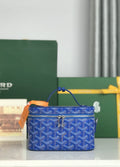 Goyard Cosmetics Bag makeup blue ladies Muse w/shoulder strap