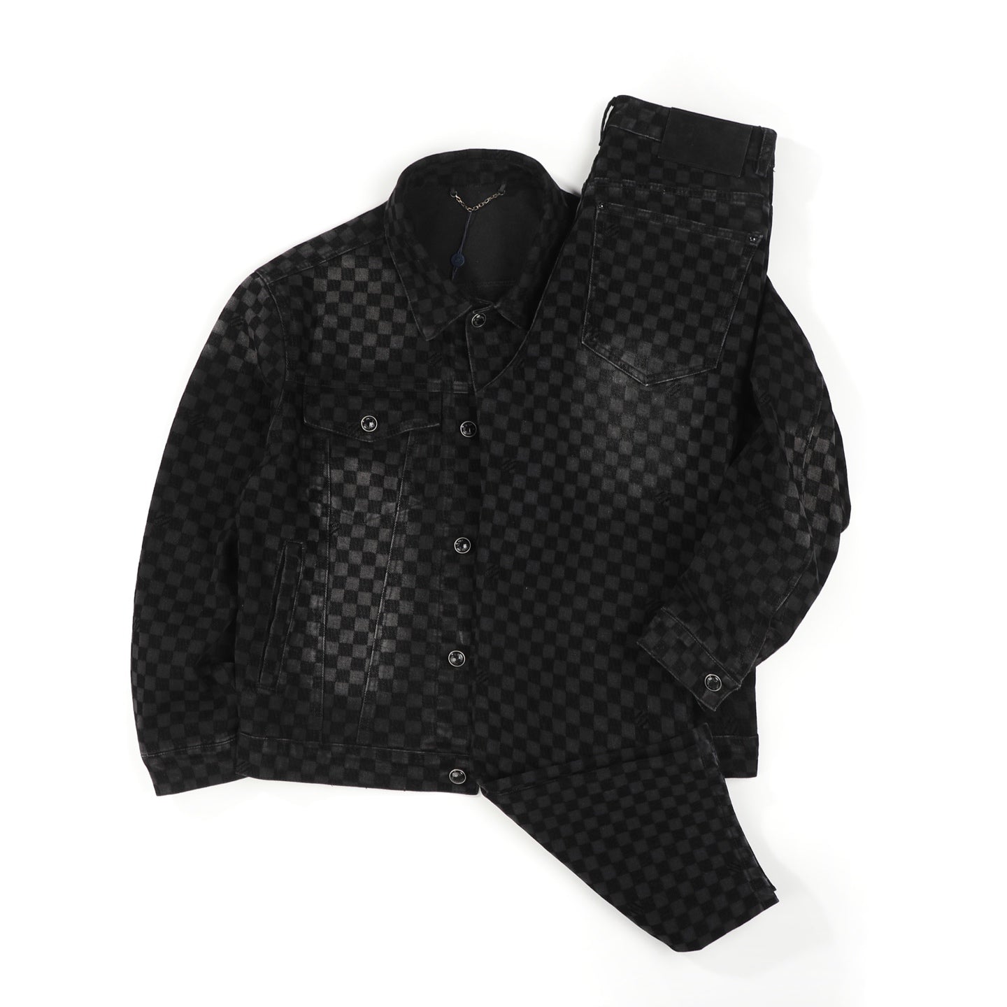 LV BLACK DENIM JEANS 34 X 32 Louis Vuitton men's Damier