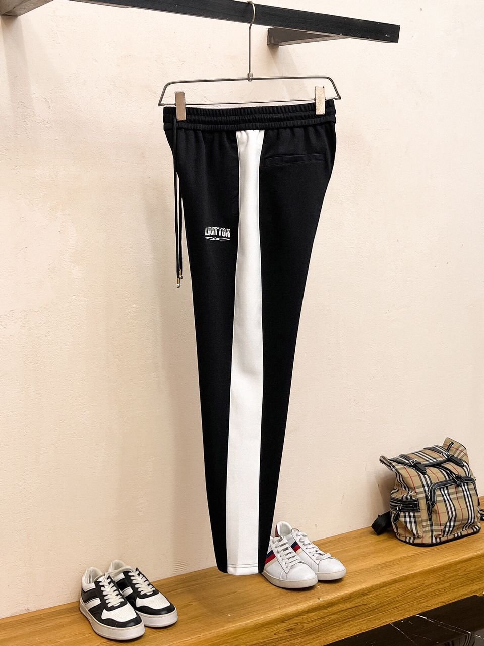 LV tracksuit jacket pants men's black white Size-XL