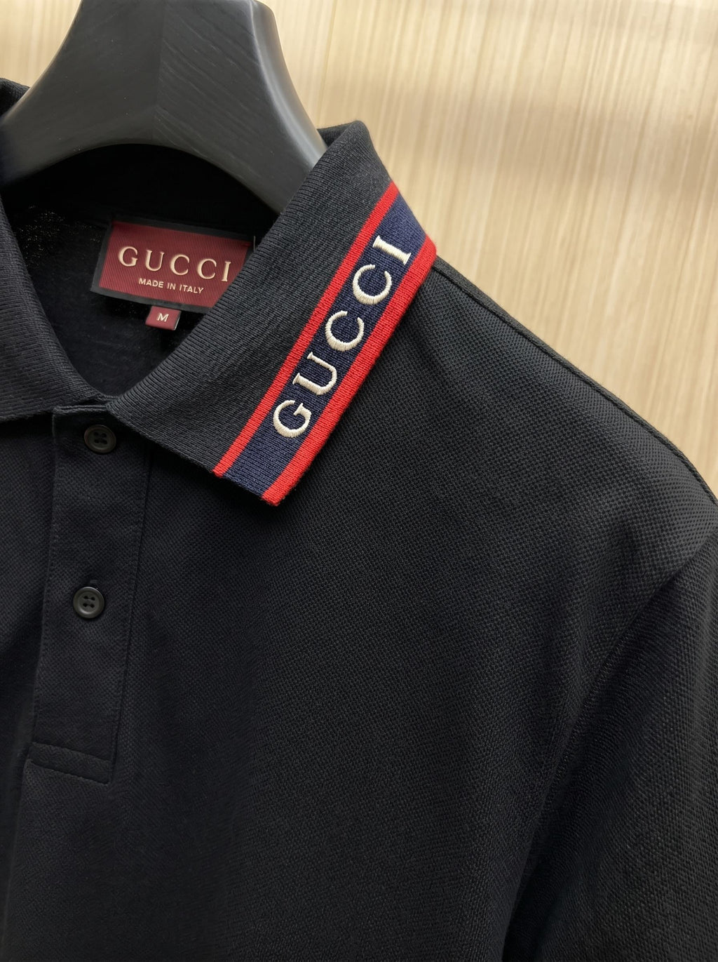 Gucci Embroidered Collar Polo Shirt Men’s