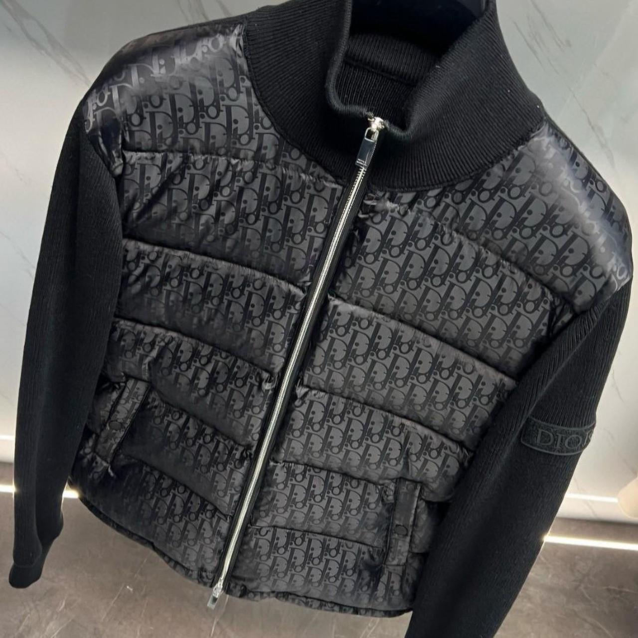 CHRISTIAN DIOR Oblique Hybrid Knit Puffer Jacket L XL coat men's