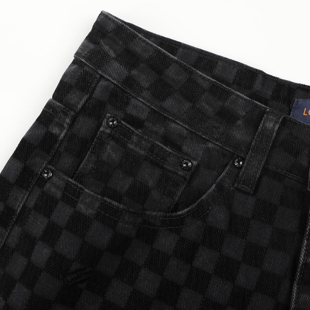 LV BLACK DENIM JEANS 34 X 32 Louis Vuitton men's Damier