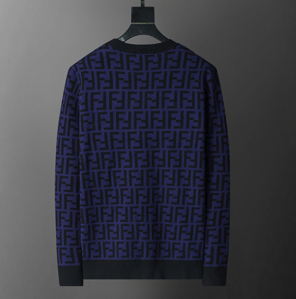 Fendi Cardigan Sweater Purple Black Medium Unisex Men's