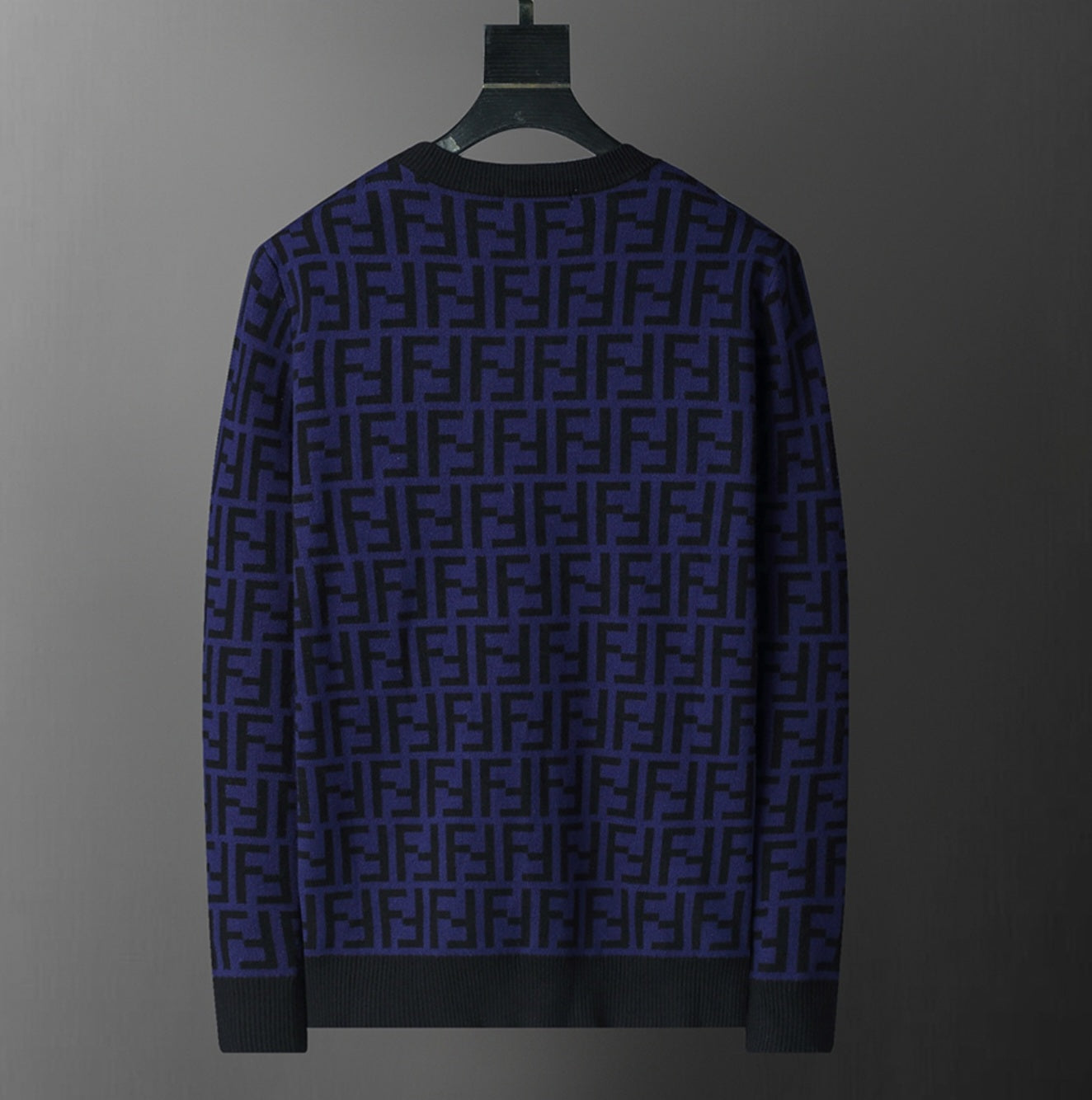 Fendi Cardigan Sweater Purple Black Medium Unisex Men's