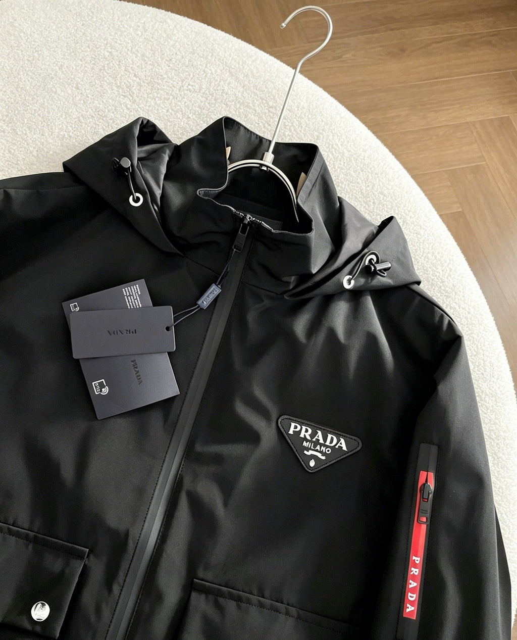 Prada Jacket coat Black White  Men's Unisex