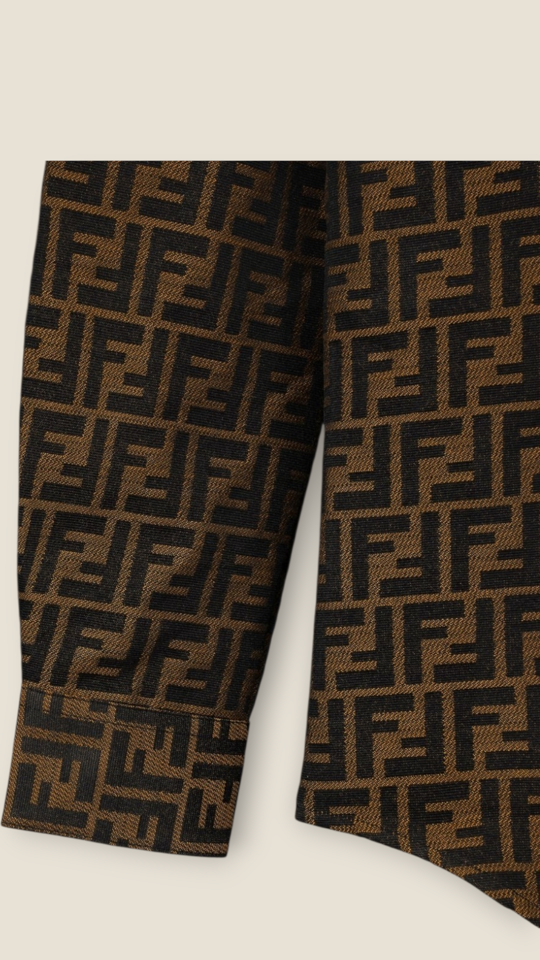 Fendi Long Sleeve Shirt men's M L brown button-up casual