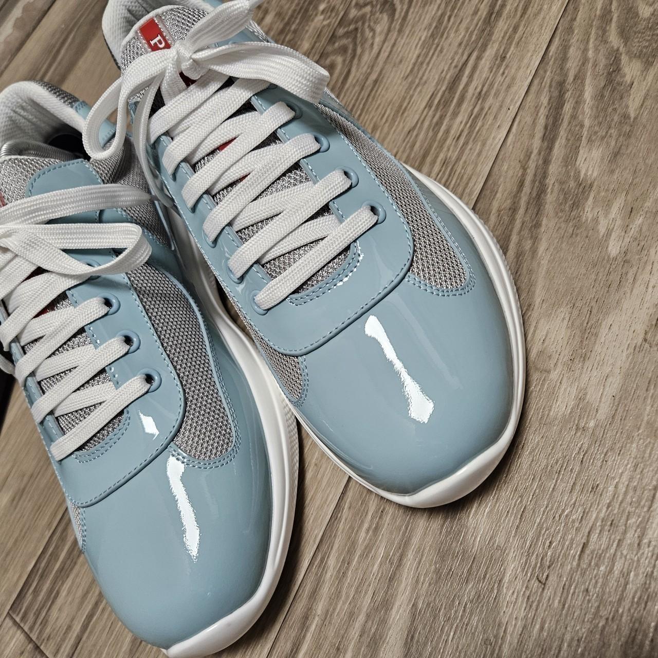 Prada shoes sneakers 43 men's gray light blue