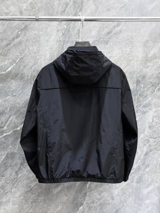 Prada Jacket Unisex Men's Windbreaker coat black