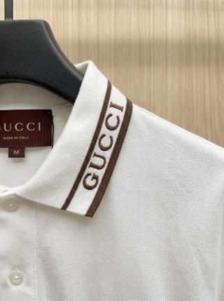 Gucci Embroidered Collar Polo Shirt Men’s