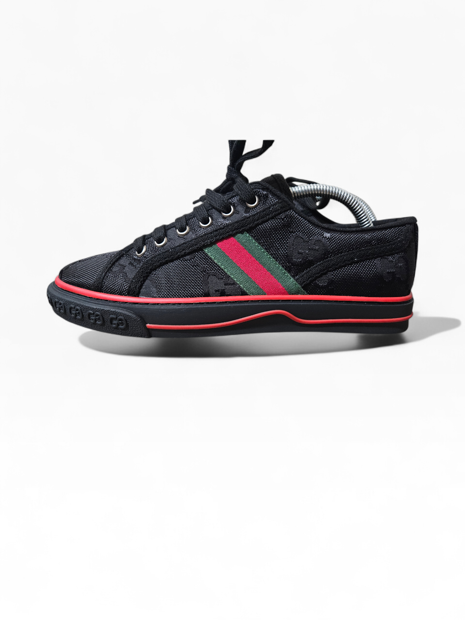 Gucci Tennis shoes 1977s ladies 9.5 sneakers black red green