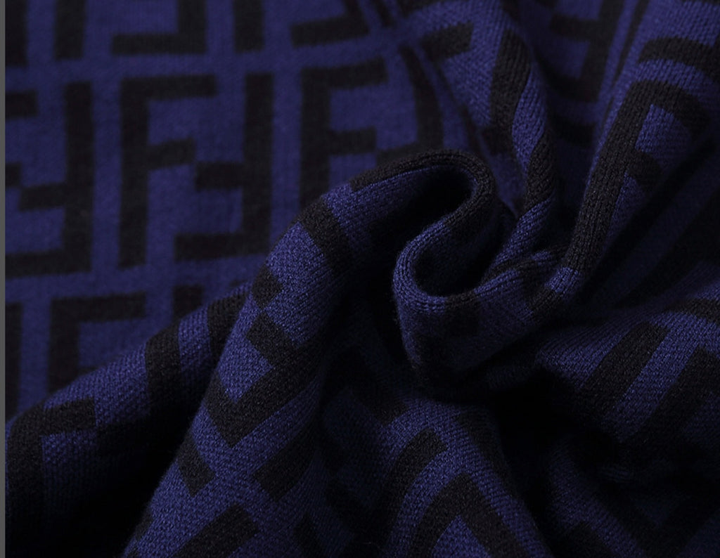 Fendi Cardigan Sweater Purple Black Medium Unisex Men's