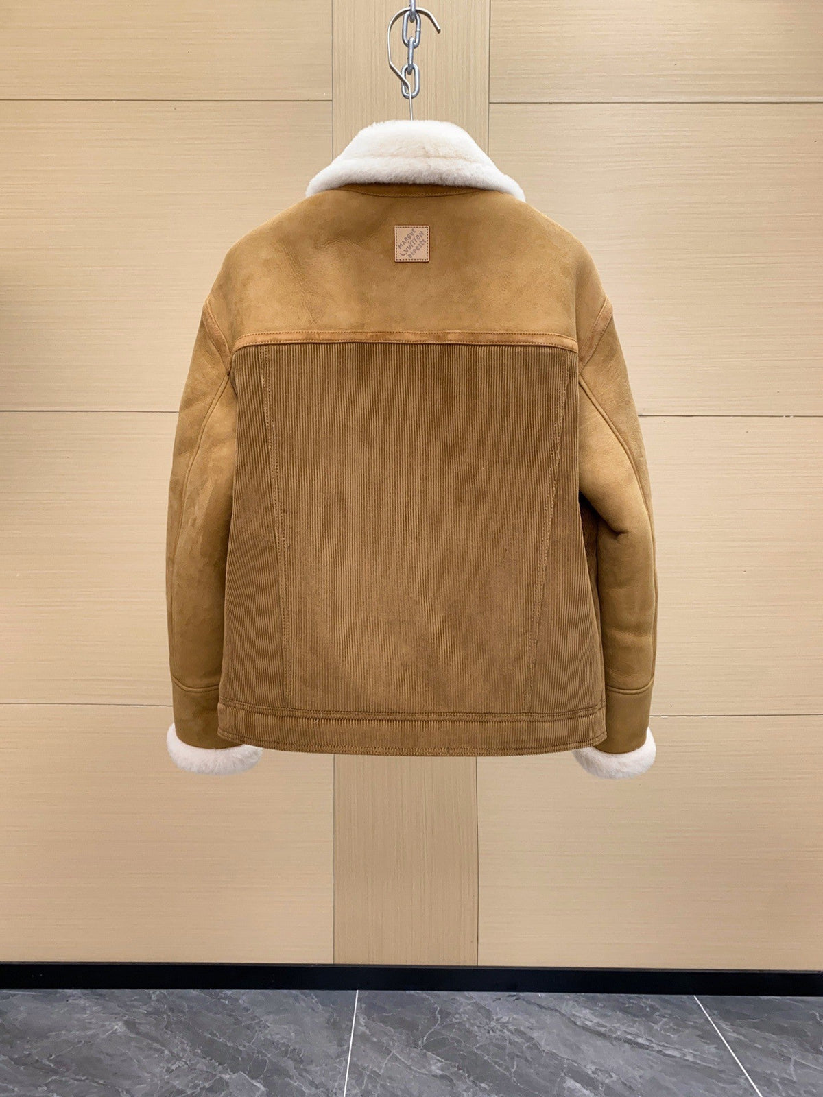 LV Pilot Shearling Jacket Coat lambs wool Men's Unisex