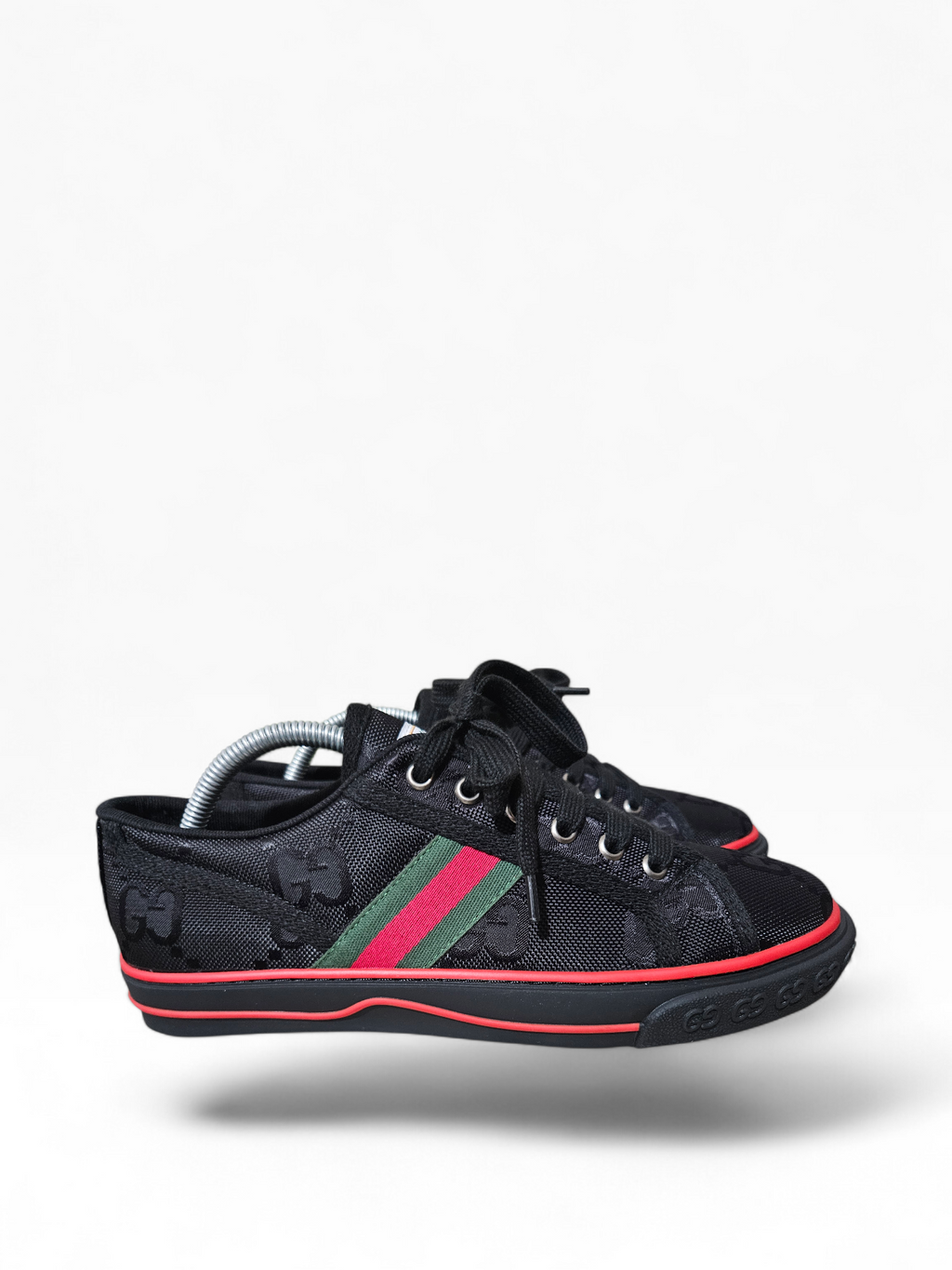Gucci Tennis shoes 1977s ladies 9.5 sneakers black red green