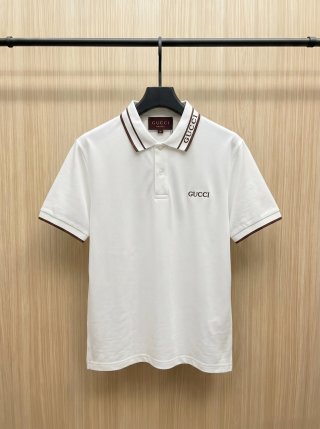 Gucci Embroidered Collar Polo Shirt Men’s