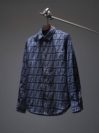 Fendi Denim Shirt Jacket Men's Shacket button-up