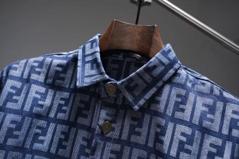 Fendi Denim Shirt Jacket Men's Shacket button-up