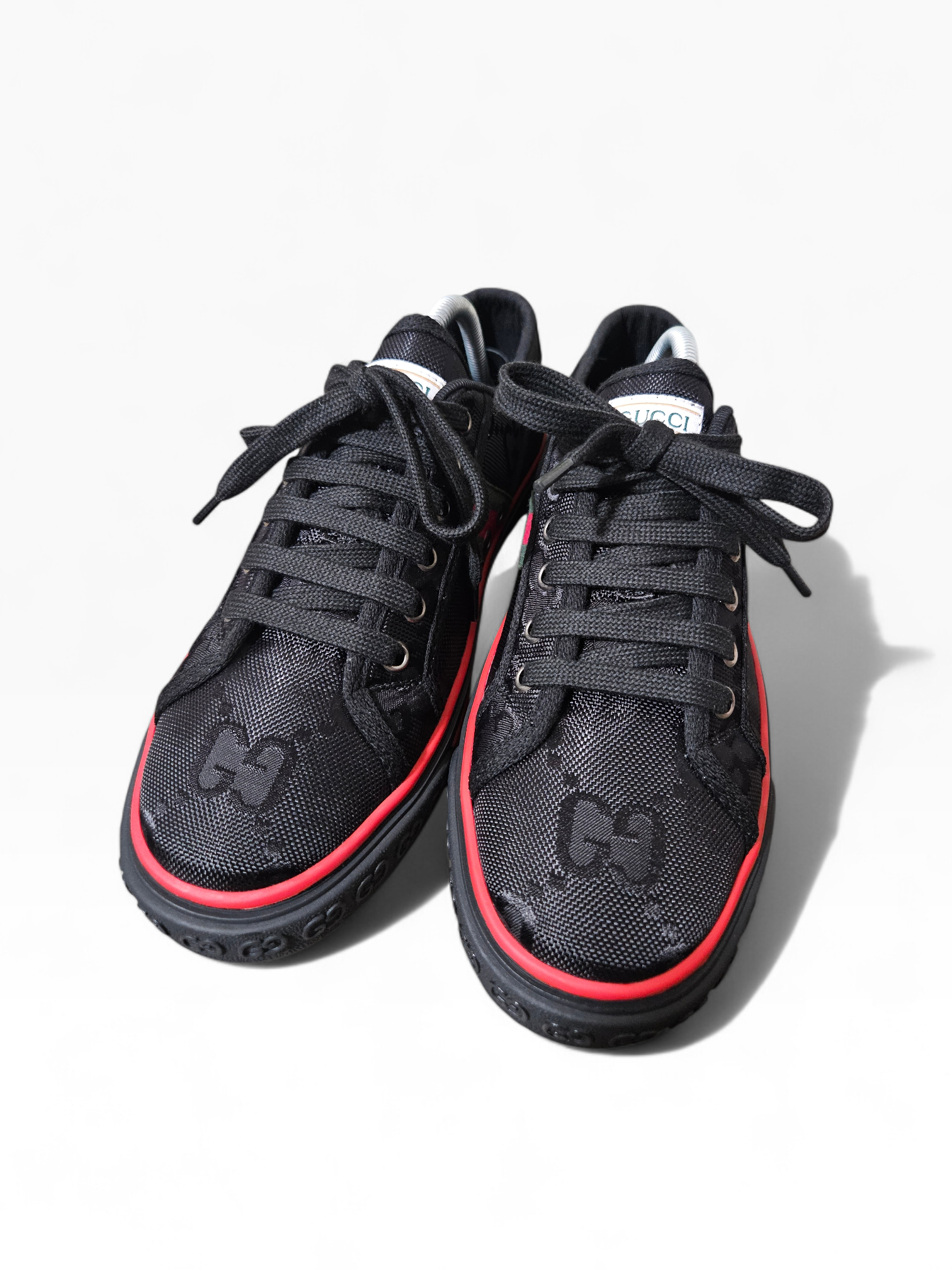 Gucci Tennis shoes 1977s ladies 9.5 sneakers black red green