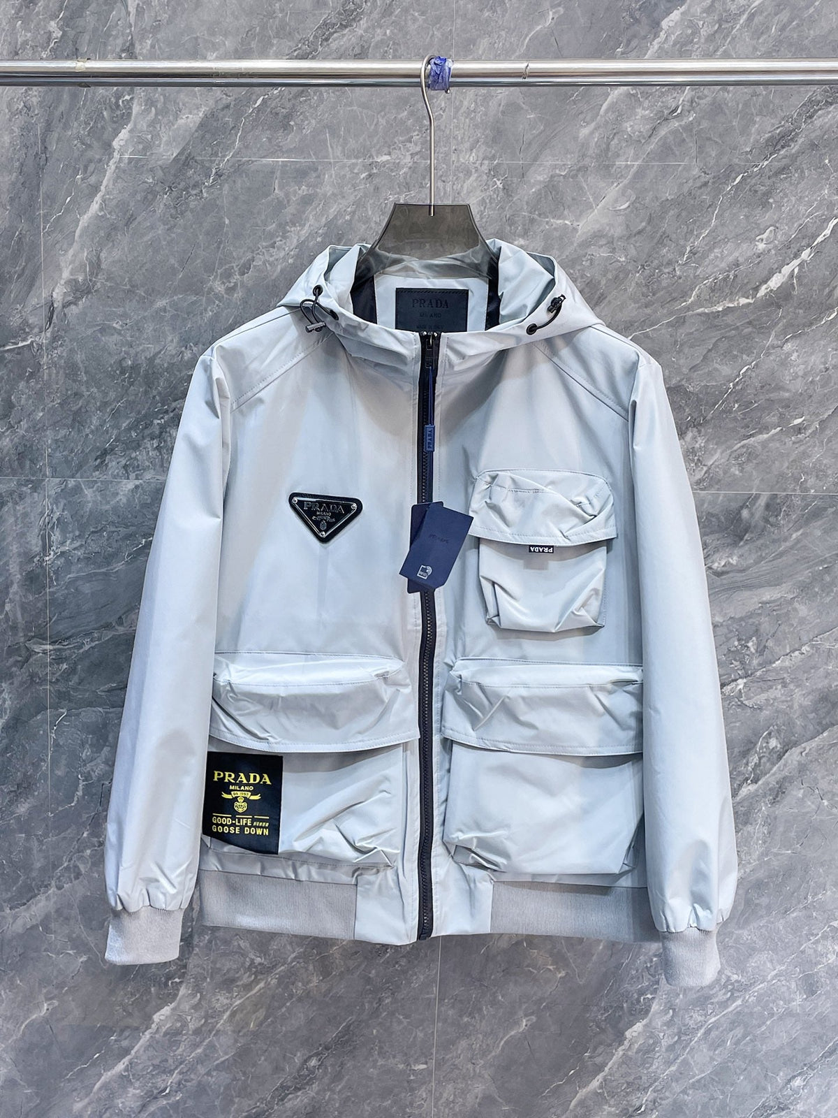 Prada Jacket unisex Men's ladies white coat logo